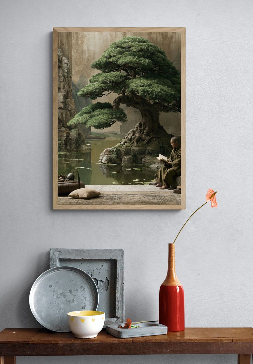 Zen Garden Meditation Print. — room view 3
