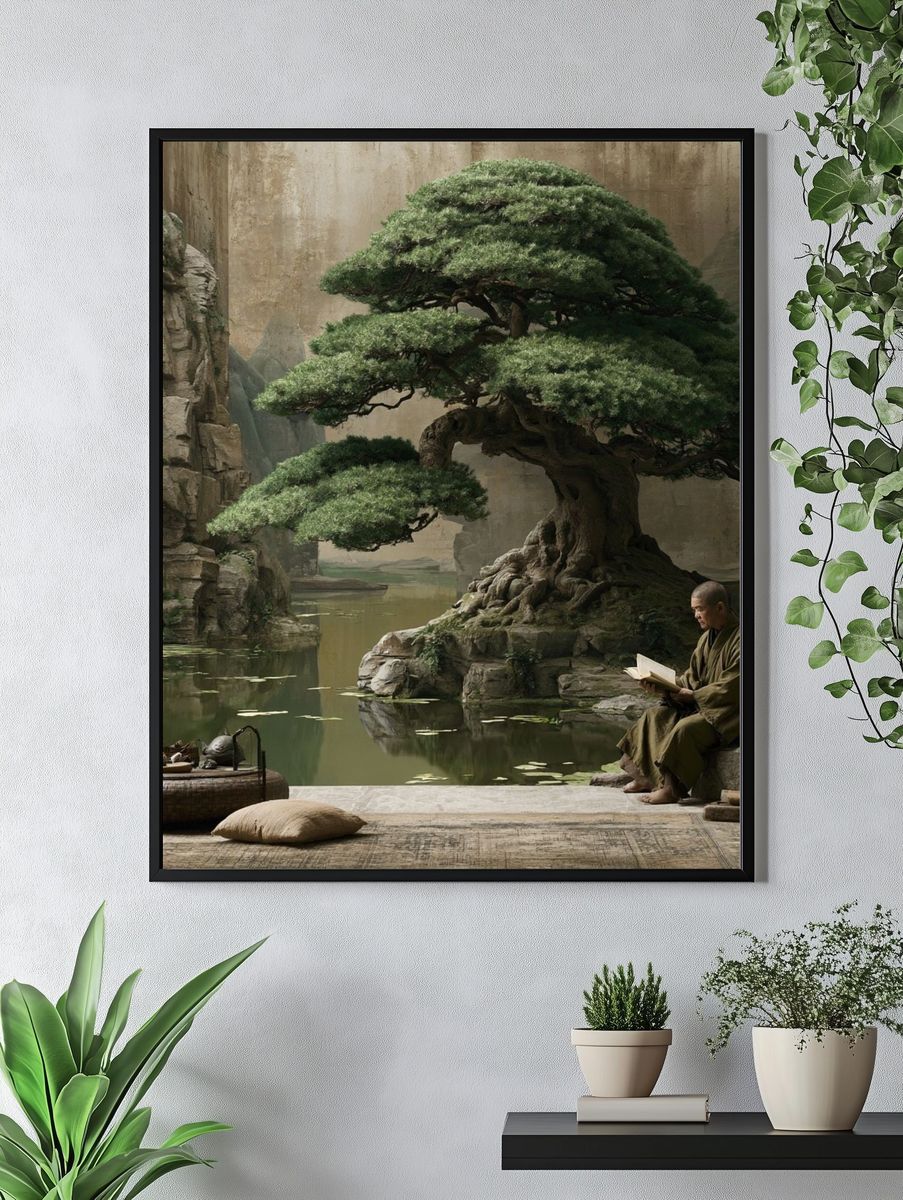 Zen Garden Meditation Print. — room view 4