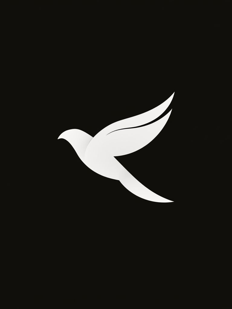Minimal White Dove Poster. poster detail