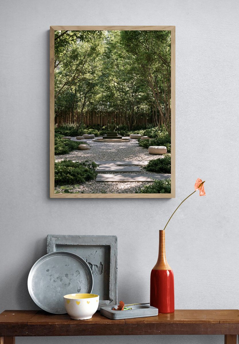 Zen Garden Meditation Poster. — room view 3