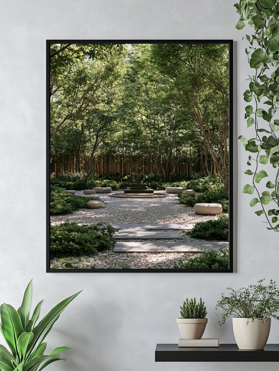 Zen Garden Meditation Poster. — room view 4