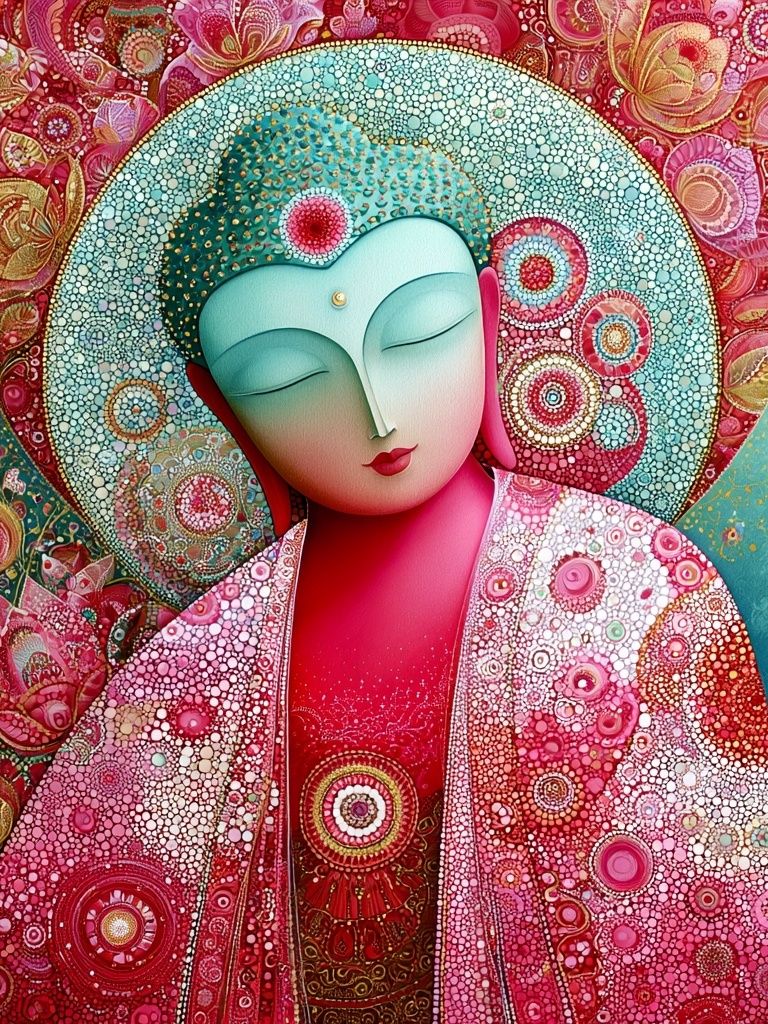 Meditative Buddha Portrait Print. poster — mindfulness art