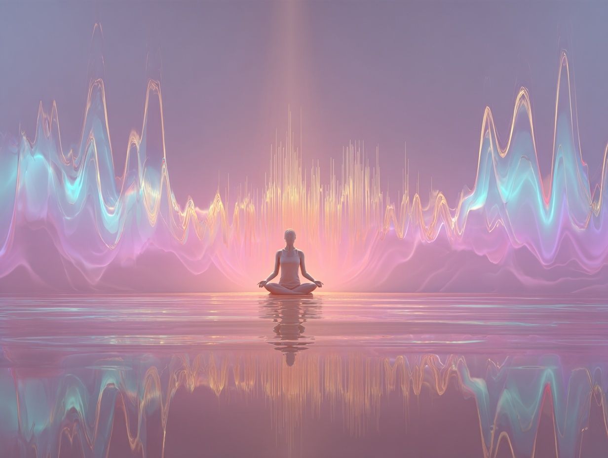Meditative Neon Horizon Poster. poster detail