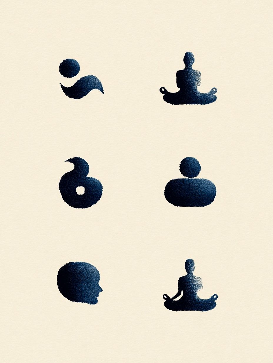 Zen Meditation Silhouette Poster. poster — mindfulness art
