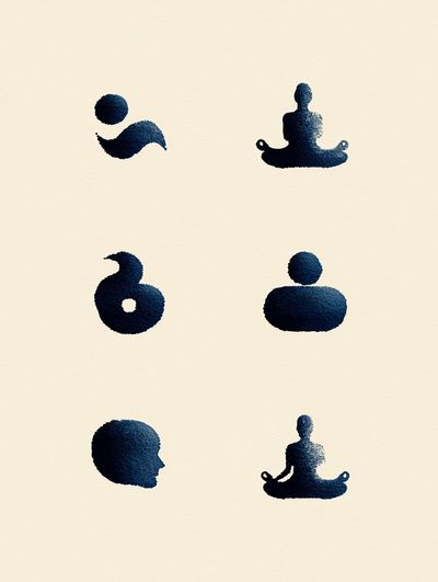 Zen Meditation Silhouette Poster. poster