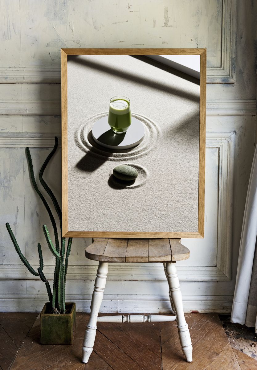Zen Matcha Still Life Print. — room view 1