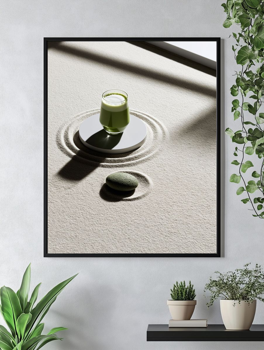 Zen Matcha Still Life Print. — room view 4