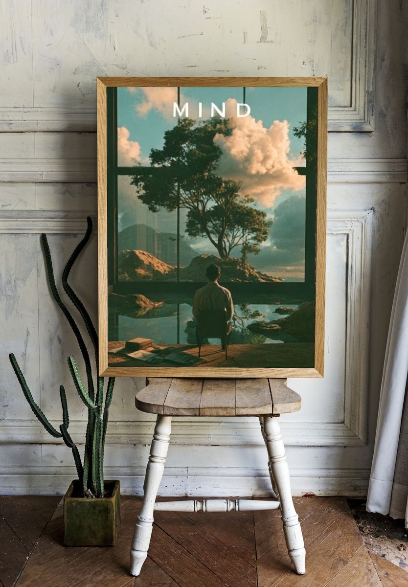 Mindful Landscape Meditation Poster. room preview