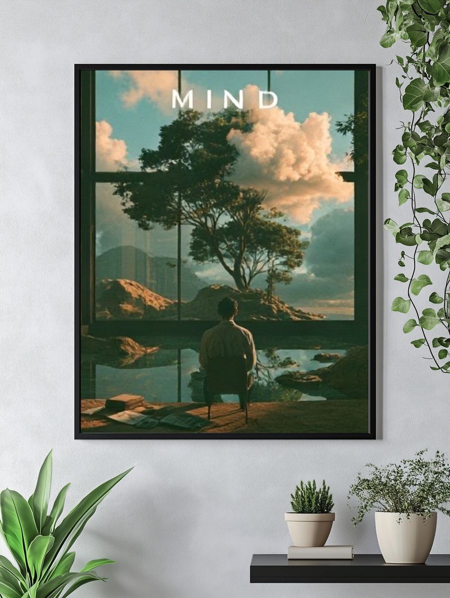 Mindful Landscape Meditation Poster. — room view 4