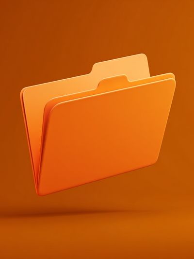 Orange Folder Minimalist Print.