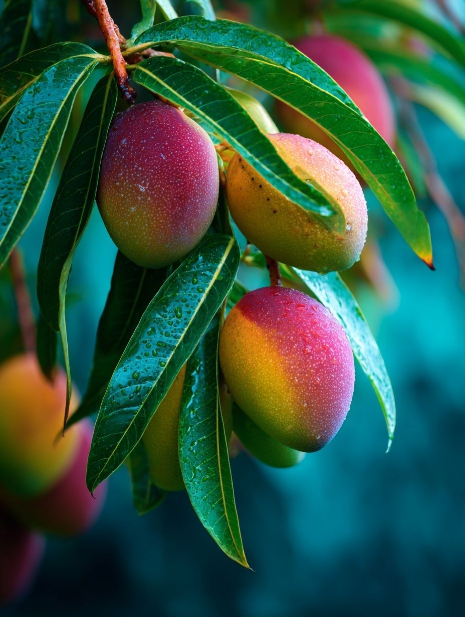 Mangoes on Tree — Botanical Print. poster — botanical art