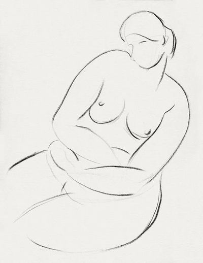 Naked woman showing her breasts.