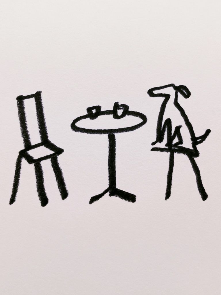 Minimalist Chair Sketch Poster. poster detail