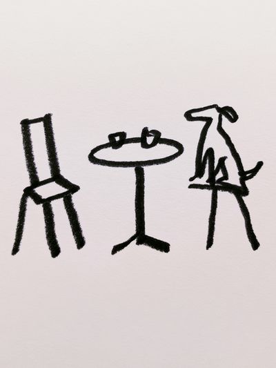 Minimalist Chair Sketch Poster.