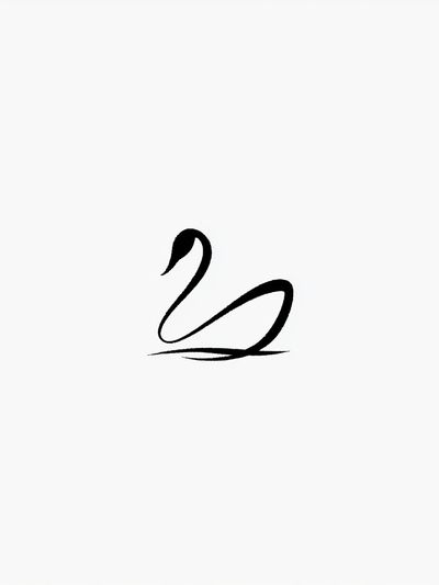 Minimal Swan Line-Art Poster. poster