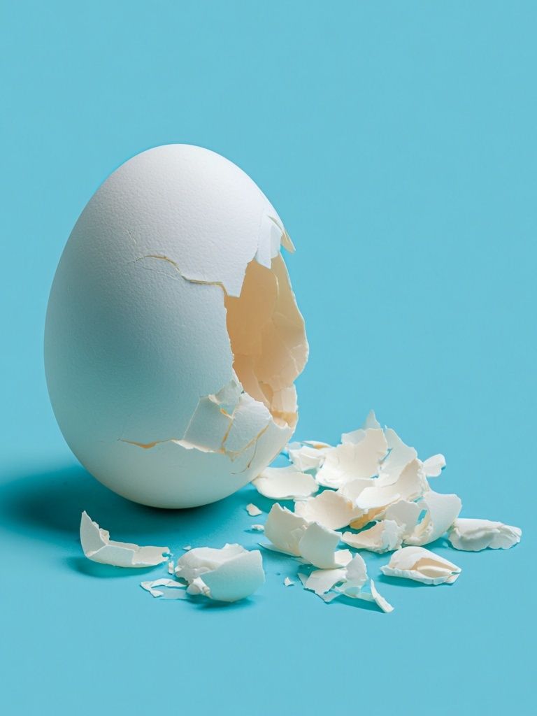 Broken Egg Minimalist Poster. poster detail