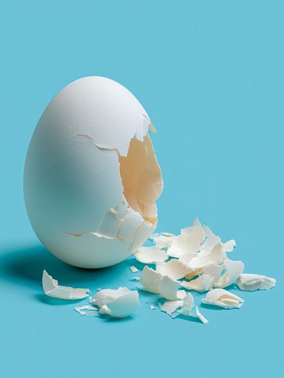 Broken Egg Minimalist Poster.