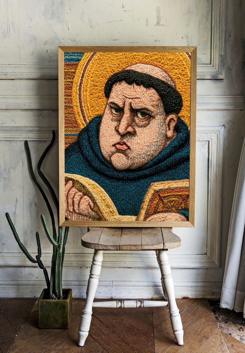 Monk Portrait — Fine-Art Print. — room view 1