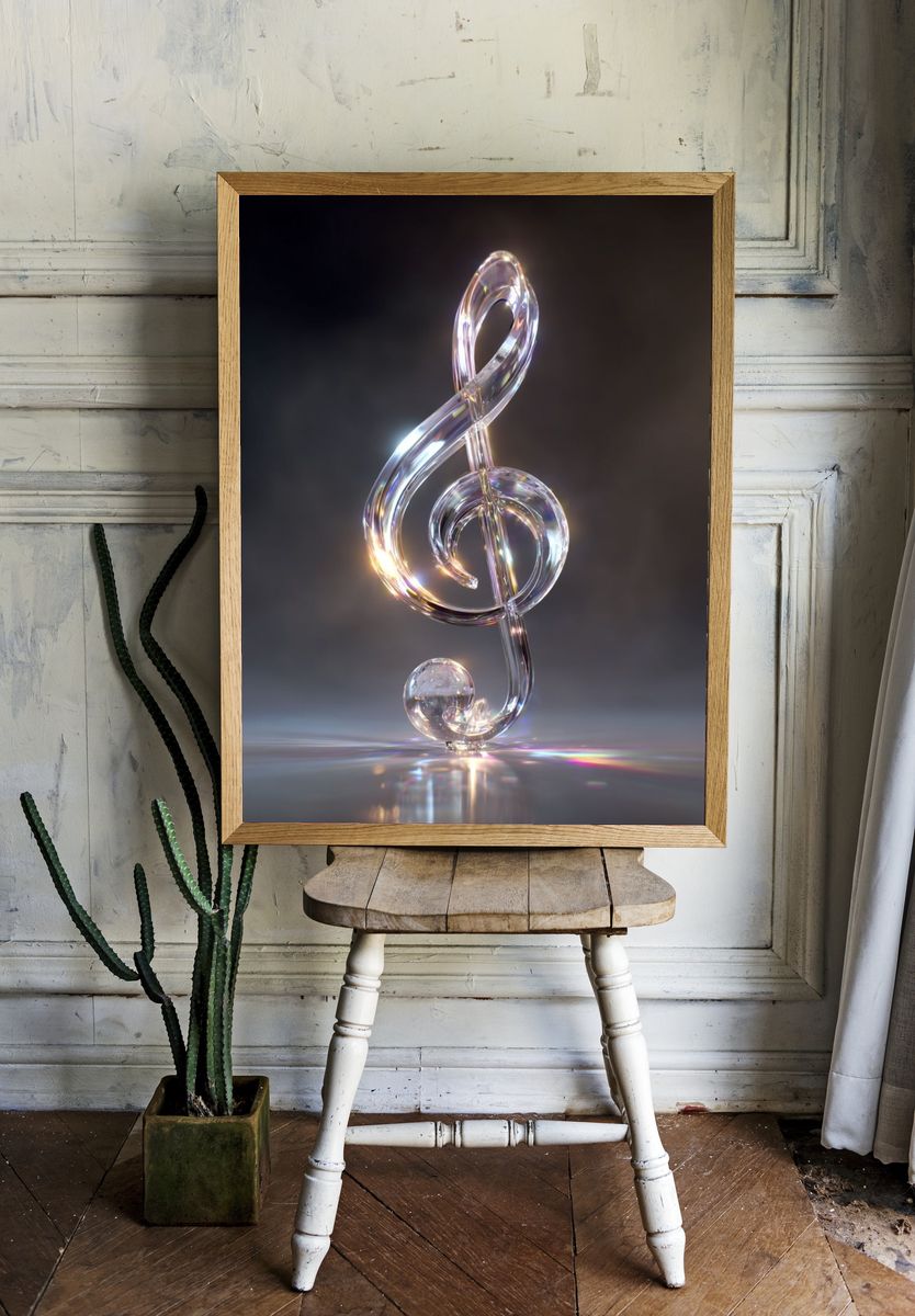 Musical Note — Art Print. — room view 1