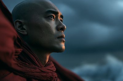Monk Portrait Photography Poster. poster print
