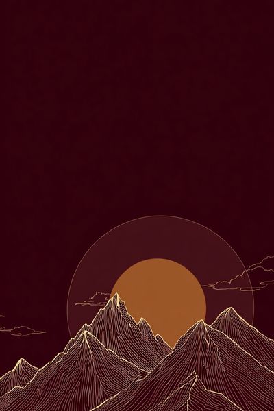Mountain Sunrise — Minimalist Print. poster print