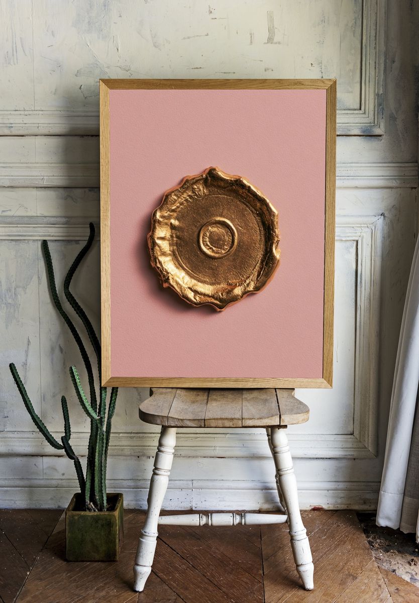 Gold Wax Seal Minimalist Print. — room view 1
