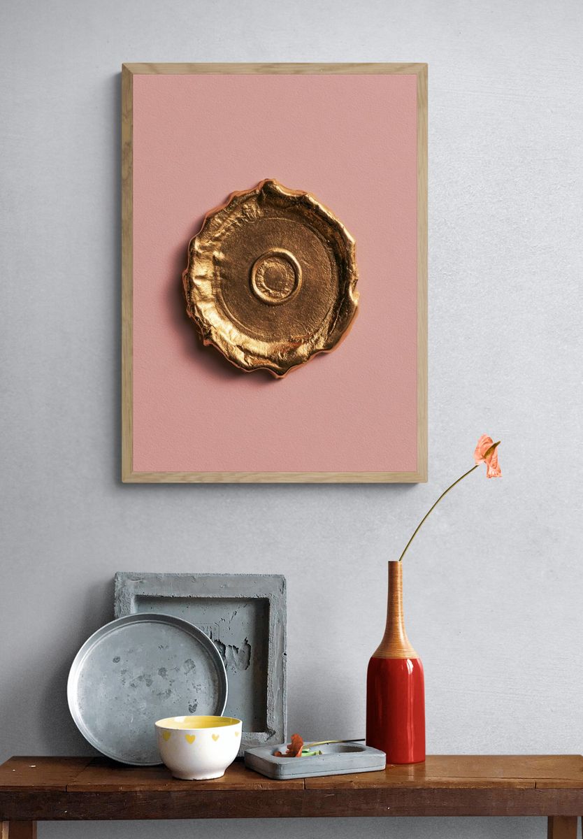 Gold Wax Seal Minimalist Print. — room view 3