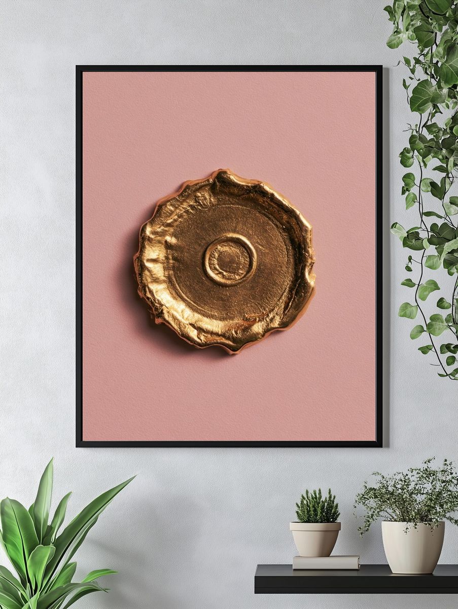 Gold Wax Seal Minimalist Print. — room view 4