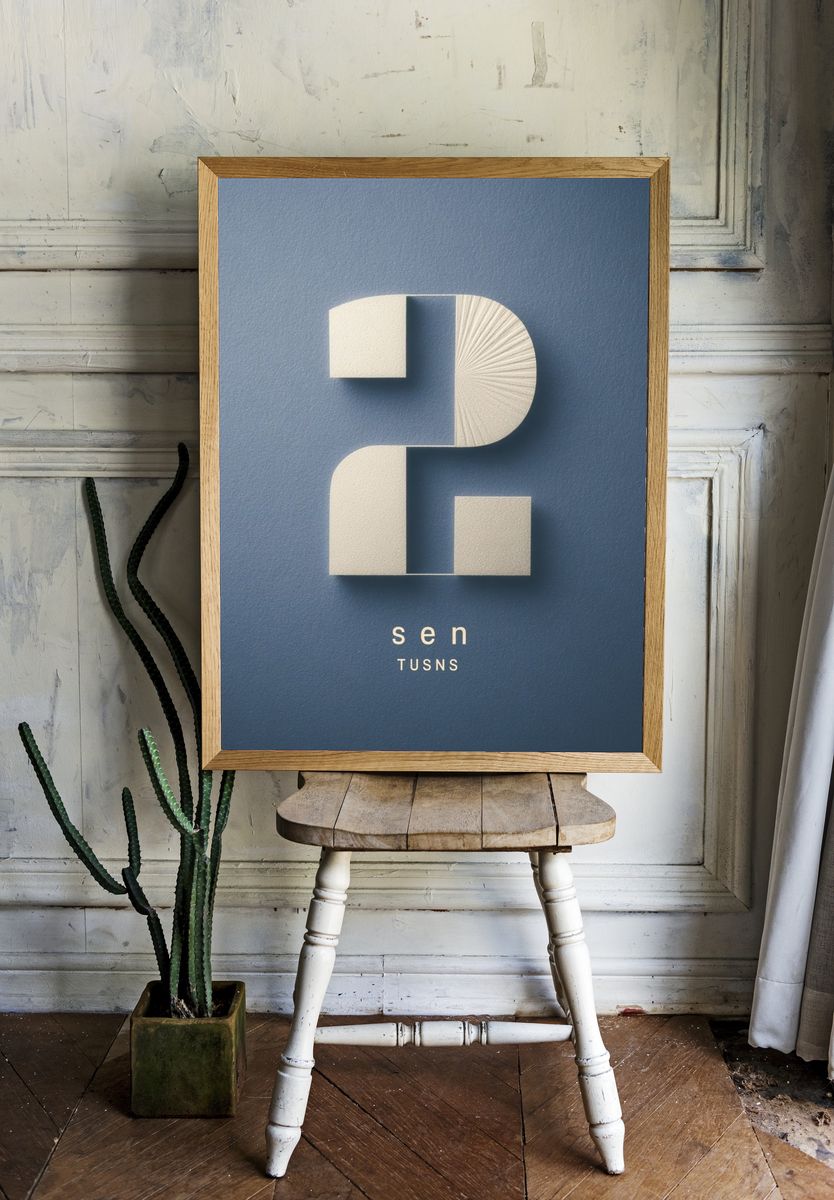 Number 2 — Minimalist Print room preview