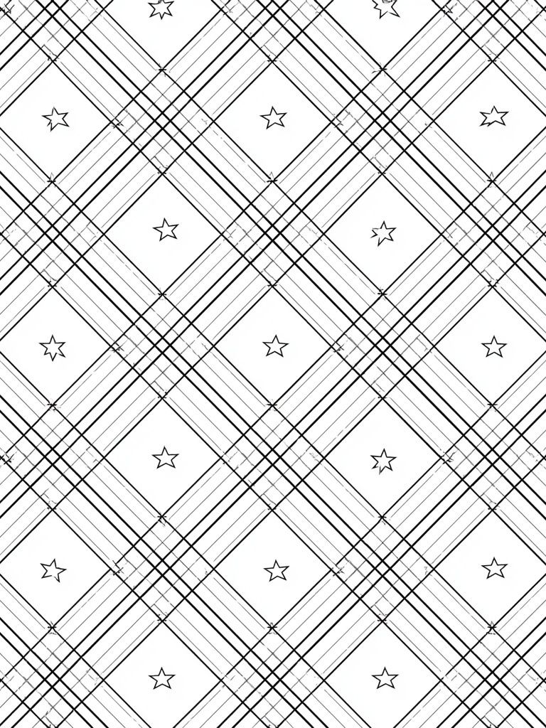 Star Plaid Minimalist Print. poster — minimalist art