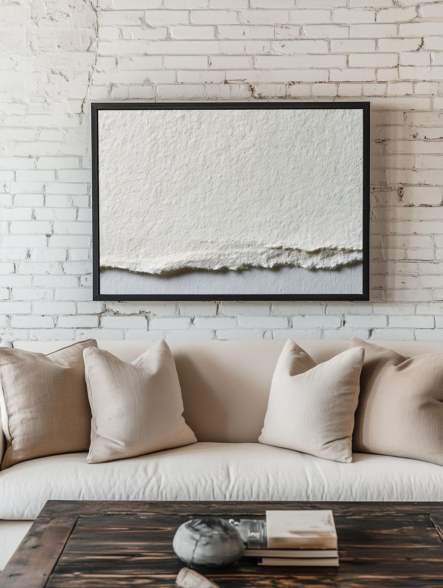 Textured Handmade Paper Poster. — room view 1