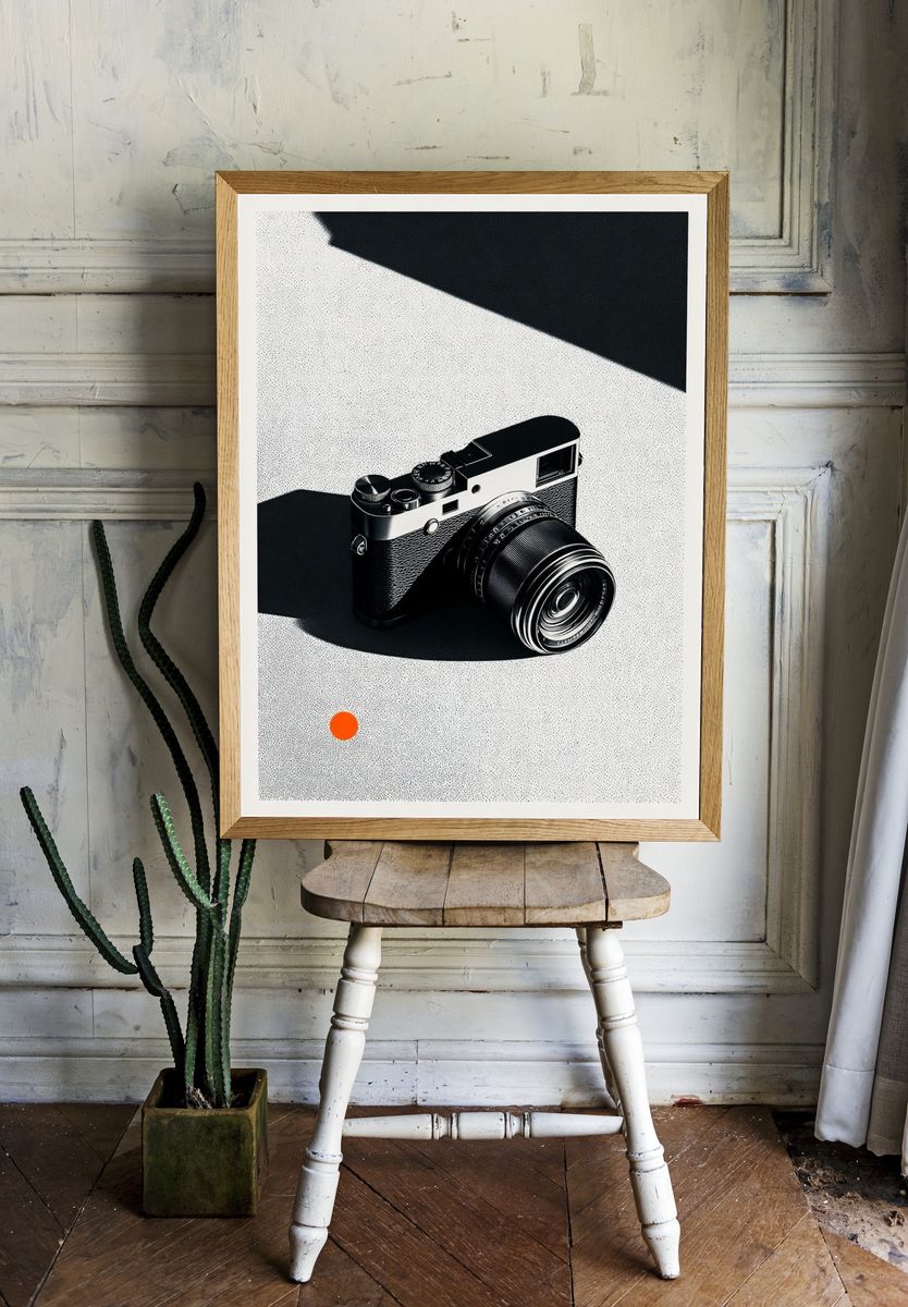 Minimal Camera Still Life Poster. — room view 1