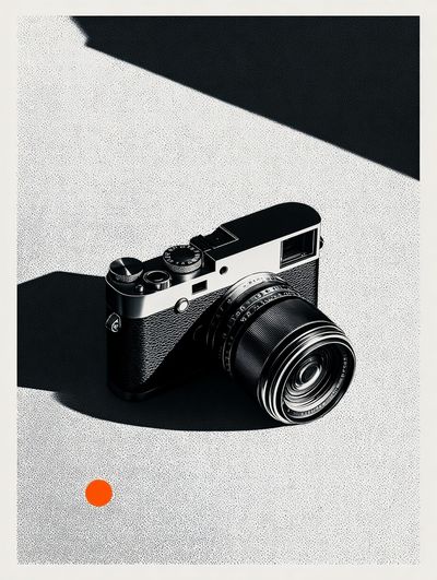 Minimal Camera Still Life Poster.