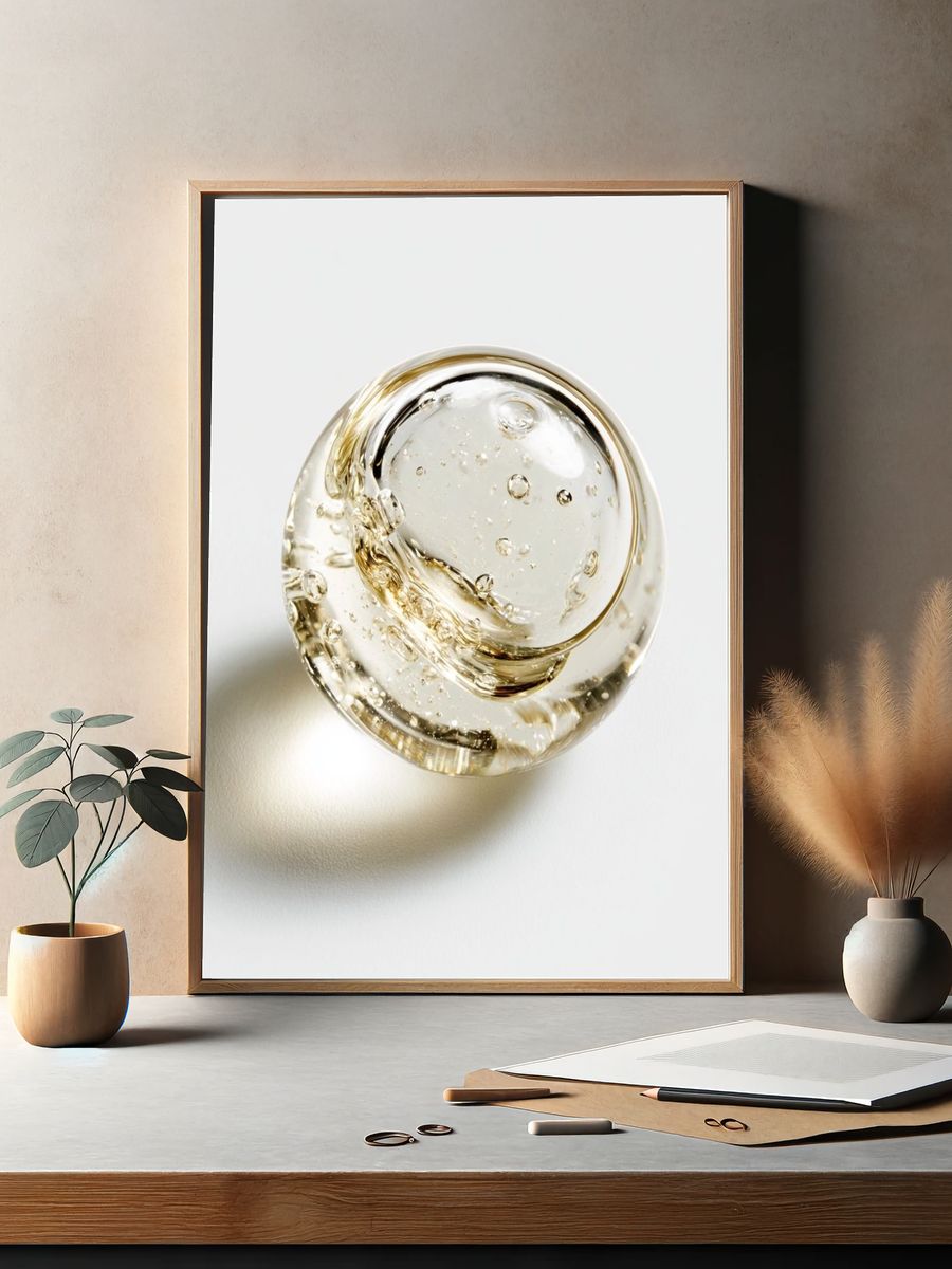 Glass Orb Minimalist Print. — room view 2