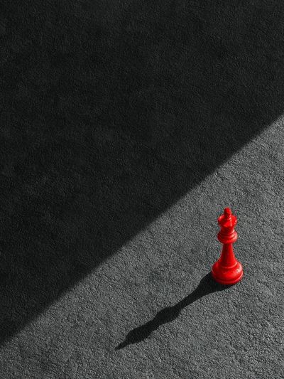 Red Chess King Minimalist Print. poster print