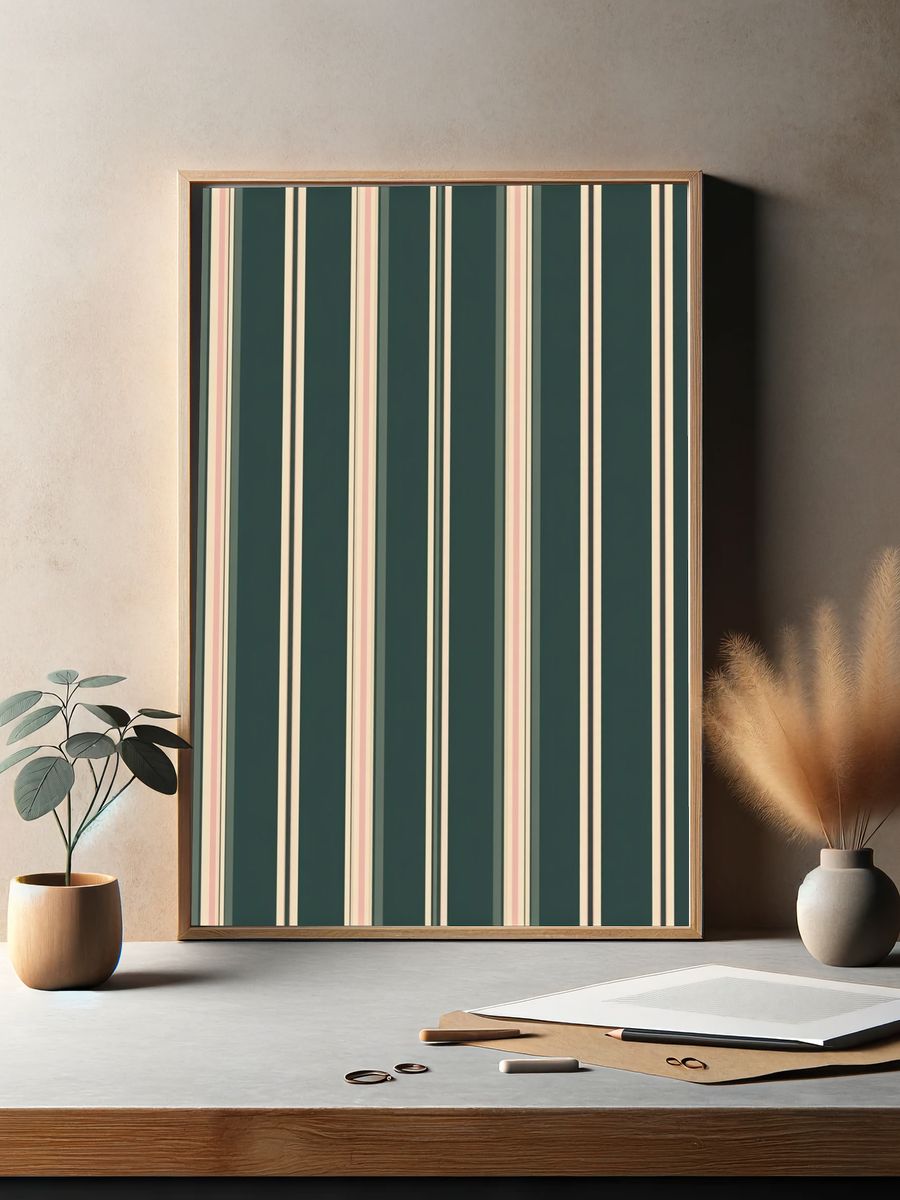 Striped Pattern — Minimalist Print. — room view 2