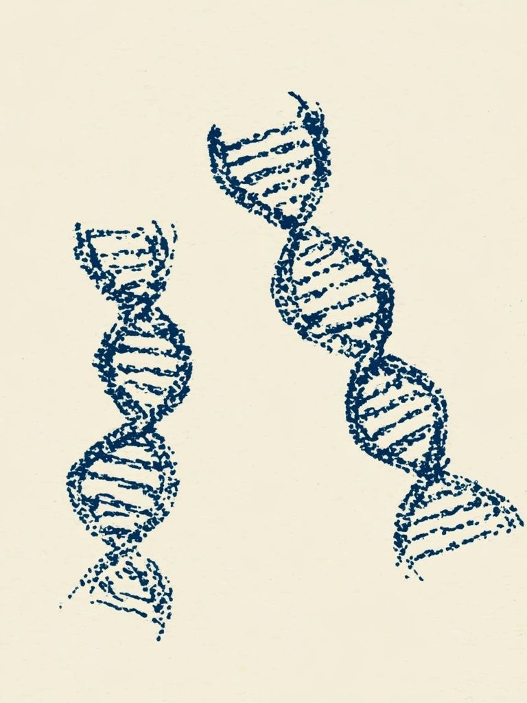 DNA Helix Minimalist Print. poster detail