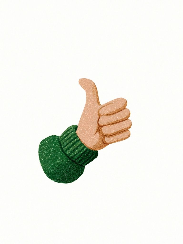 Thumbs Up Minimalist Print. poster detail