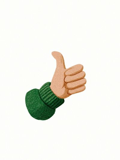Thumbs Up Minimalist Print. poster