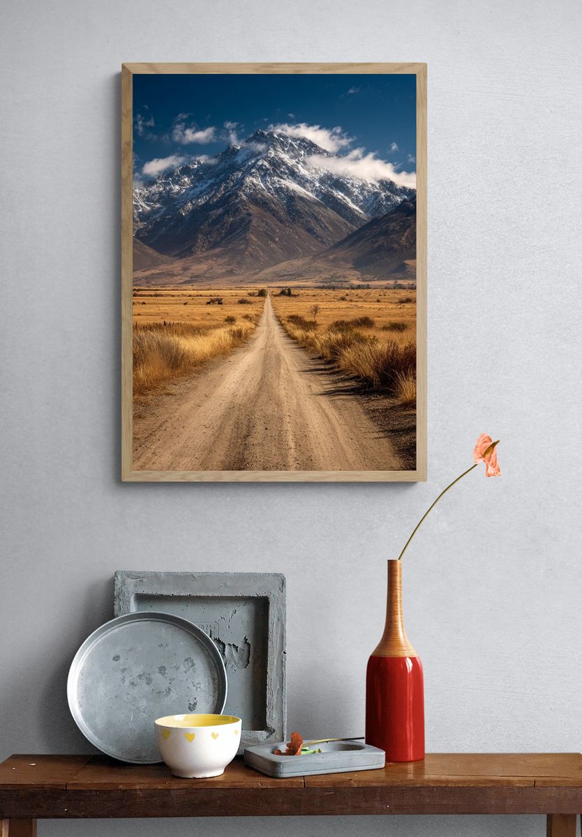 Mountain Road — Nature Photography Poster. — room view 3