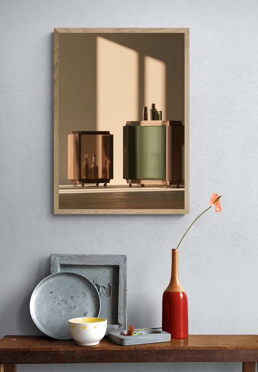 Modern Cabinet Still Life Poster. — room view 3