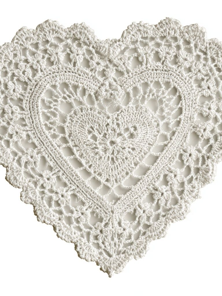 Crochet Heart Minimalist Print. poster detail