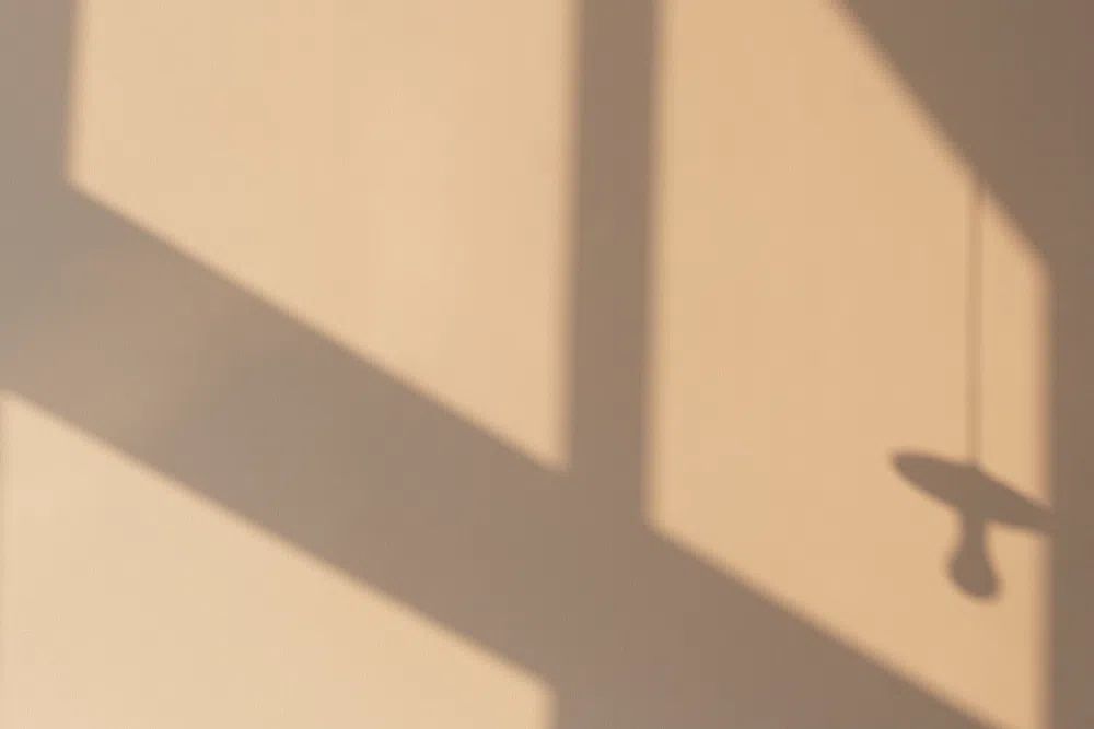 Late afternoon light beige wall. poster detail