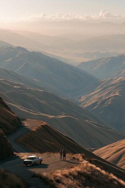 Golden Mountain Vista Photography Poster. poster print