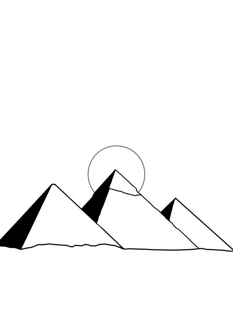 Minimal Mountain Line Art Poster. poster detail