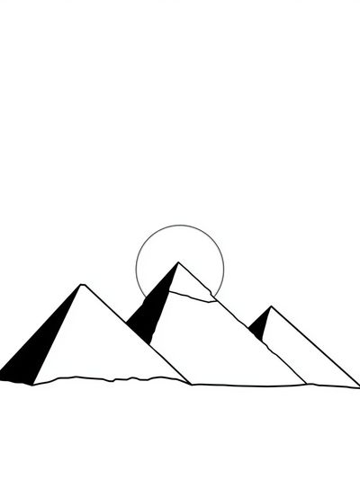 Minimal Mountain Line Art Poster. poster