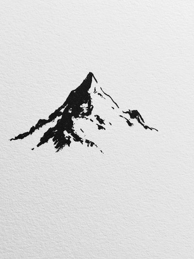 Minimal Mountain Ink Print. poster