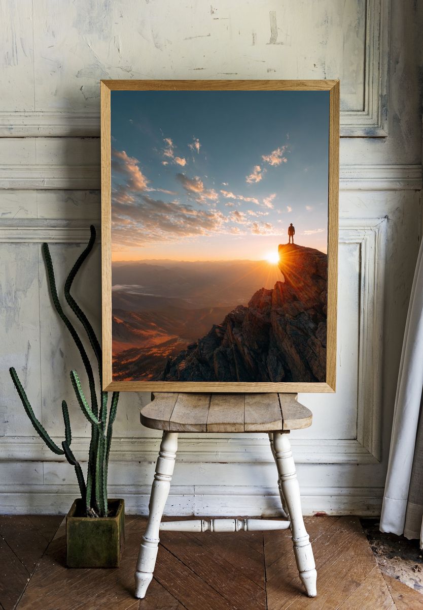 Mountain Sunset Adventure Poster. room preview