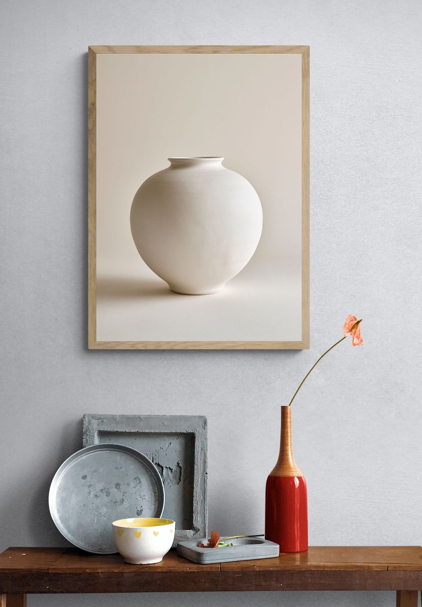 Minimal Ceramic Vase Poster. — room view 3