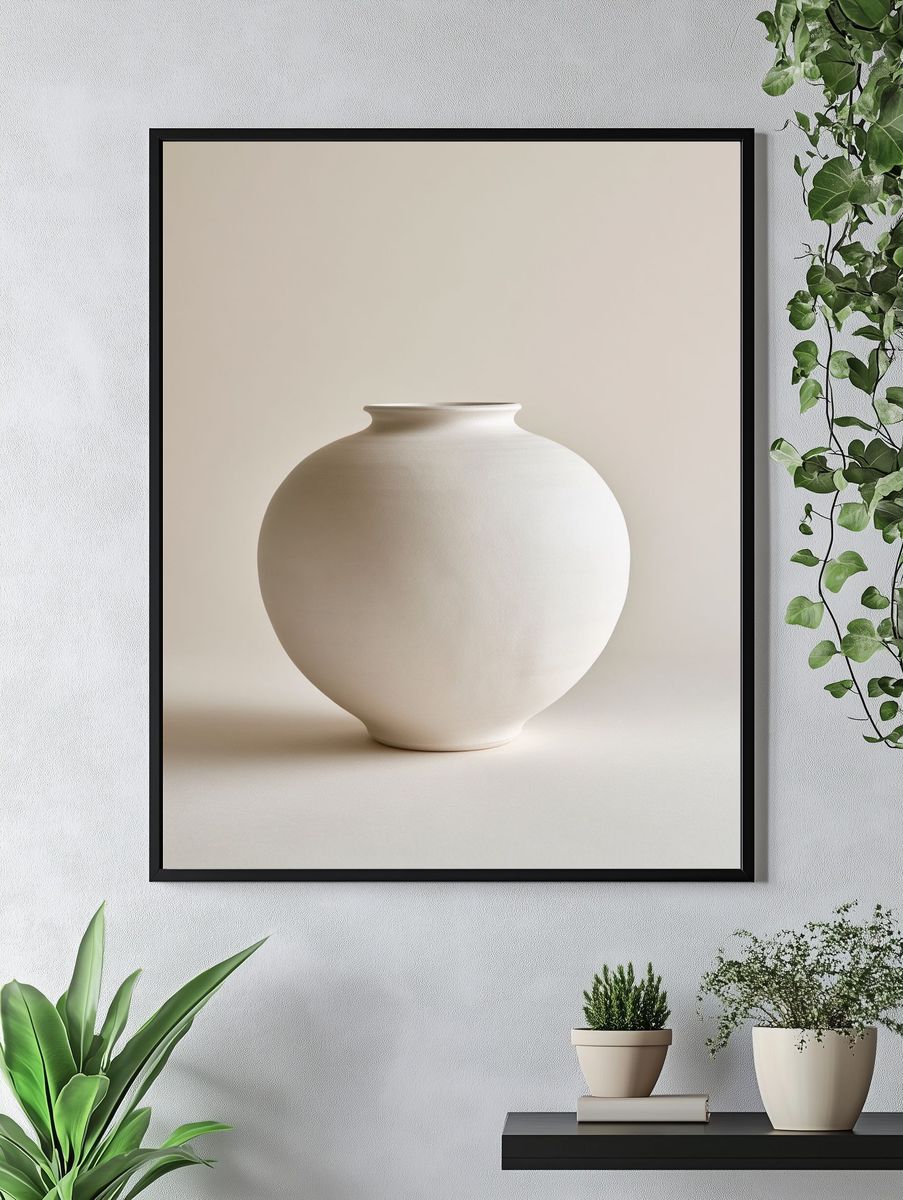 Minimal Ceramic Vase Poster. — room view 4
